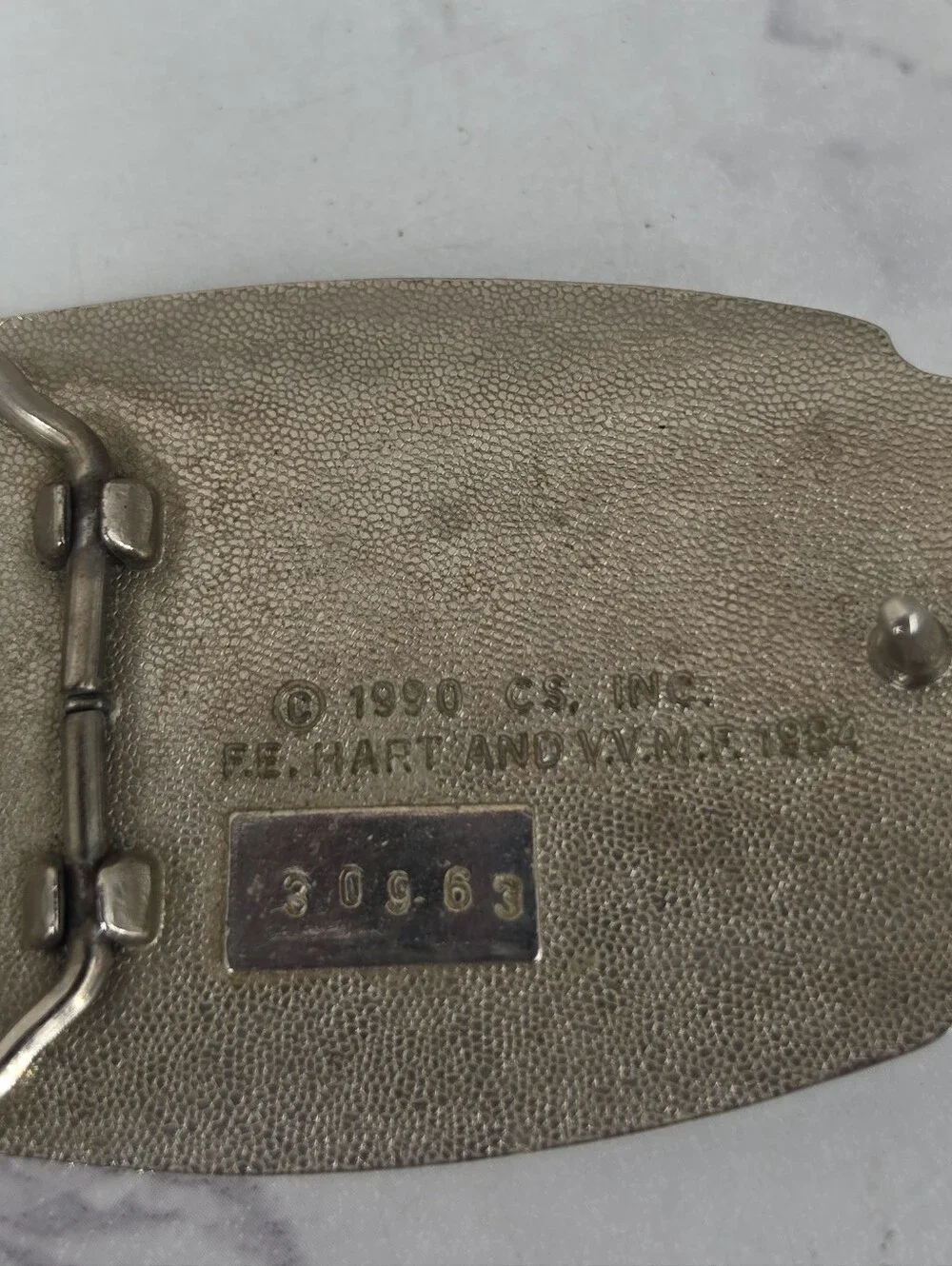Vintage 90s Vietnam Remembered Silver Tone Belt Buckle